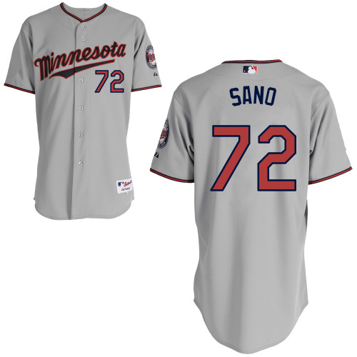 Miguel Sano #72 Youth Baseball Jersey-Minnesota Twins Authentic 2014 ALL Star Road Gray Cool Base MLB Jersey